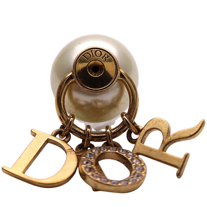 Dior ディオール トライバル ピアス メタル フェイクパール ゴールド レディース 【中古】