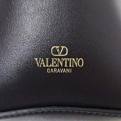 Valentino Garavani ヴァレンティノ・ガラヴァーニ ロックスタッズ ウィスピー バケットバッグ 2wayバッグ ブラック レザー レディース 【中古】