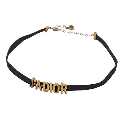 Dior ディオール J'ADIOR チョーカー ゴールド ブラック レディース 【中古】