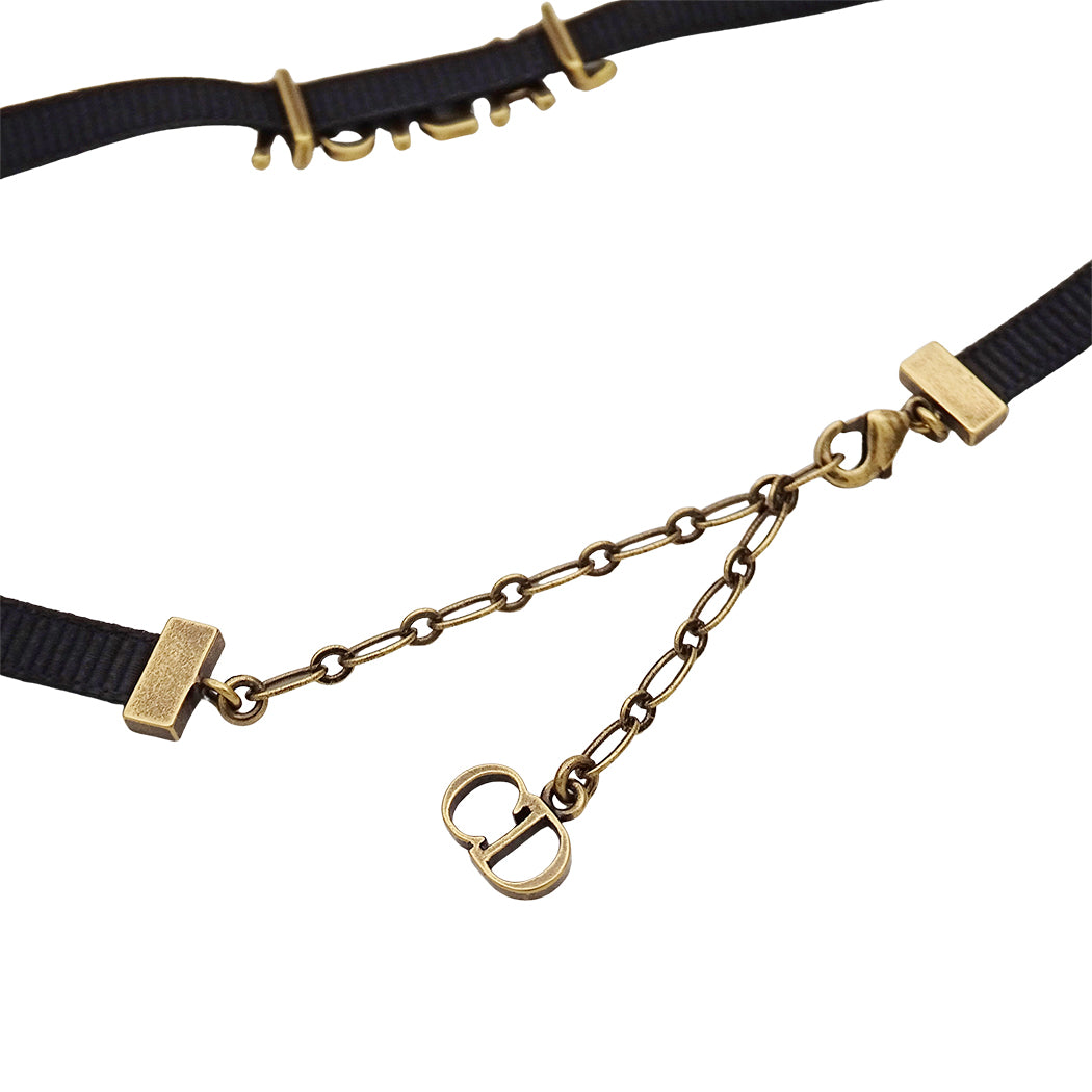Dior ディオール J'ADIOR チョーカー ゴールド ブラック レディース 【中古】