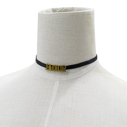 Dior ディオール J'ADIOR チョーカー ゴールド ブラック レディース 【中古】