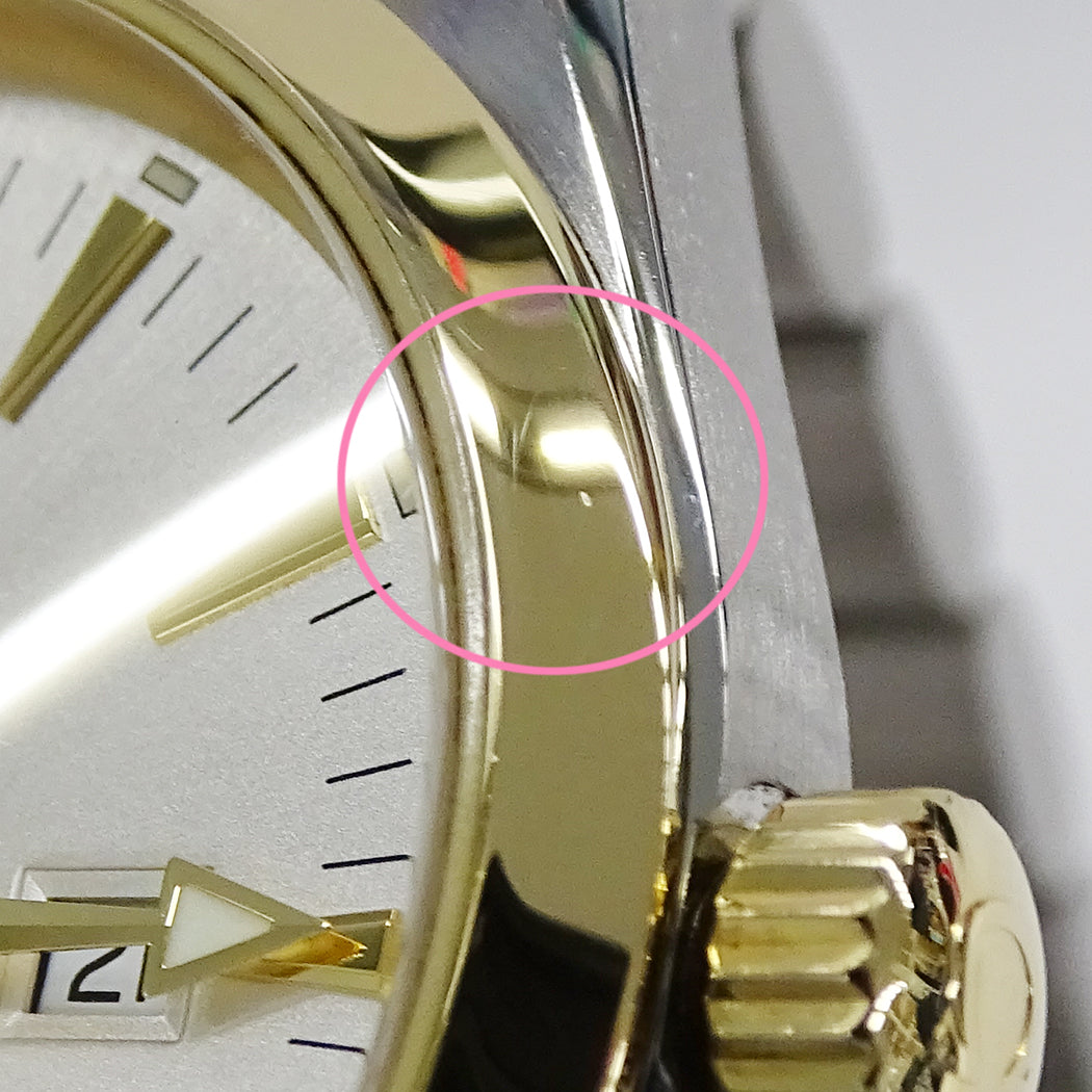OMEGA オメガ シーマスター アクアテラ 2317.30 メンズ 腕時計 クオーツ SS YG 磨き済み【中古】