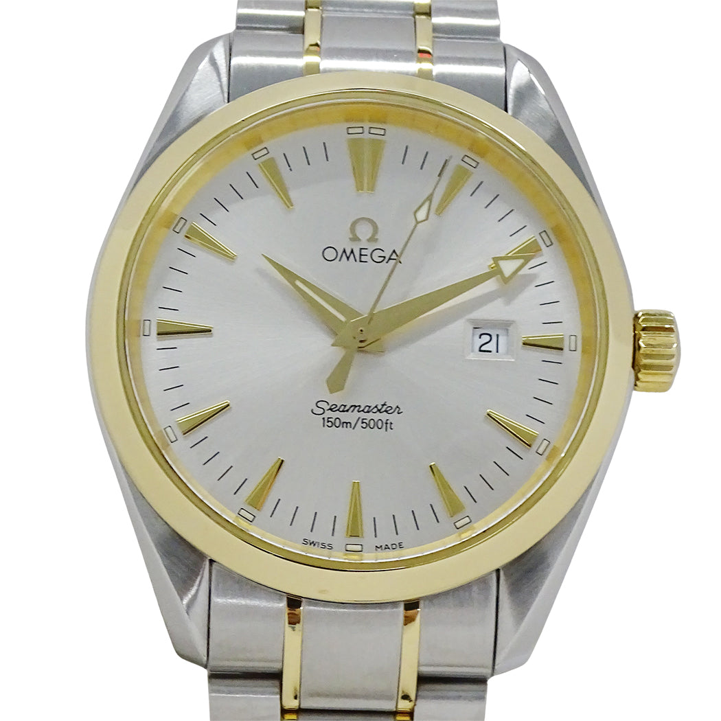 OMEGA オメガ シーマスター アクアテラ 2317.30 メンズ 腕時計 クオーツ SS YG 磨き済み【中古】