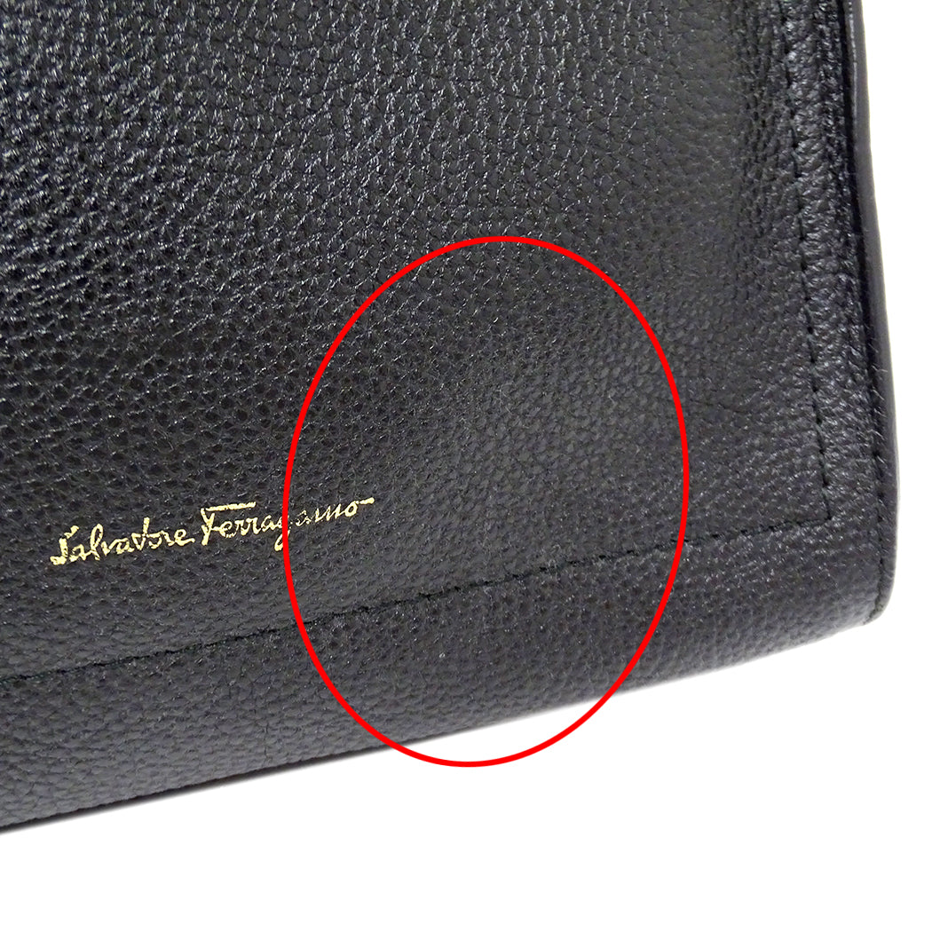 Ferragamo フェラガモ 2wayバッグ ガンチーニ ブラック レザー レディース 【中古】