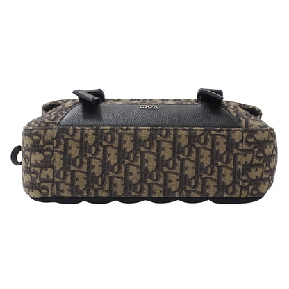 Dior ディオール ヒットザロード ショルダーバッグ オブリーク ブラウン ジャガード メンズ 【中古】