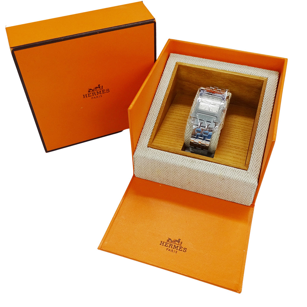HERMES エルメス Hウォッチ HH1.210 レディース 腕時計 クオーツ QZ ステンレス 磨き済み【中古】