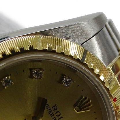 ROLEX ロレックス オイスターパーペチュアル 76243G P番 レディース 腕時計 11Pダイヤモンド 自動巻き SS YG 磨き済み【中古】