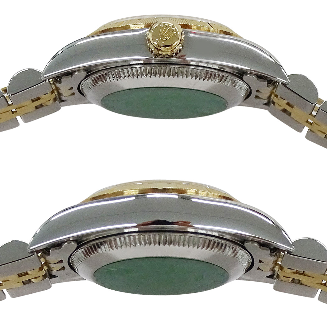 ROLEX ロレックス オイスターパーペチュアル 76243G P番 レディース 腕時計 11Pダイヤモンド 自動巻き SS YG 磨き済み【中古】