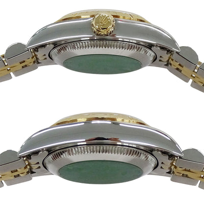 ROLEX ロレックス オイスターパーペチュアル 76243G P番 レディース 腕時計 11Pダイヤモンド 自動巻き SS YG 磨き済み【中古】