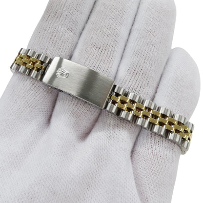 ROLEX ロレックス オイスターパーペチュアル 76243G P番 レディース 腕時計 11Pダイヤモンド 自動巻き SS YG 磨き済み【中古】