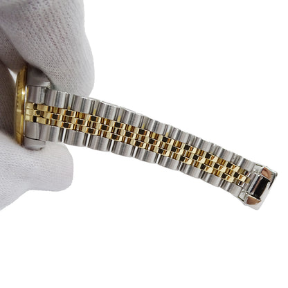 ROLEX ロレックス オイスターパーペチュアル 76243G P番 レディース 腕時計 11Pダイヤモンド 自動巻き SS YG 磨き済み【中古】