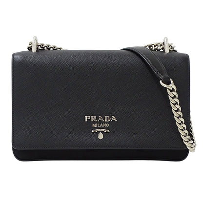 PRADA プラダ ショルダーバッグ ブラック 1BD009 レディース 【中古】