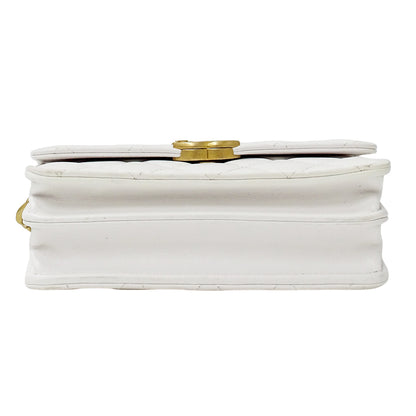 CHANEL シャネル ショルダーバッグ マトラッセ ホワイト ゴールド金具 ラムスキン レディース 【中古】