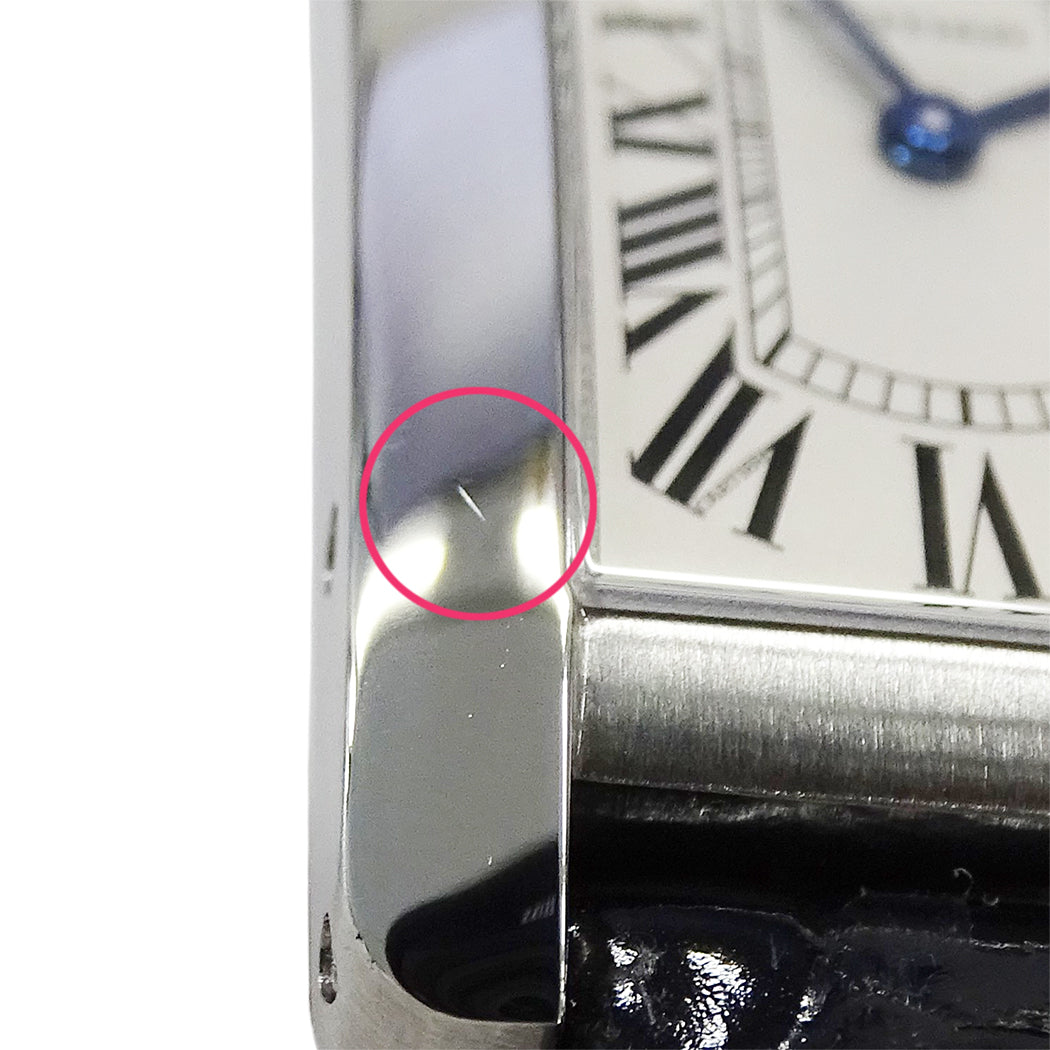 Cartier カルティエ タンクアメリカン SM WSTA0016 レディース 腕時計 クオーツ QZ ステンレス レザー 磨き済み【中古】