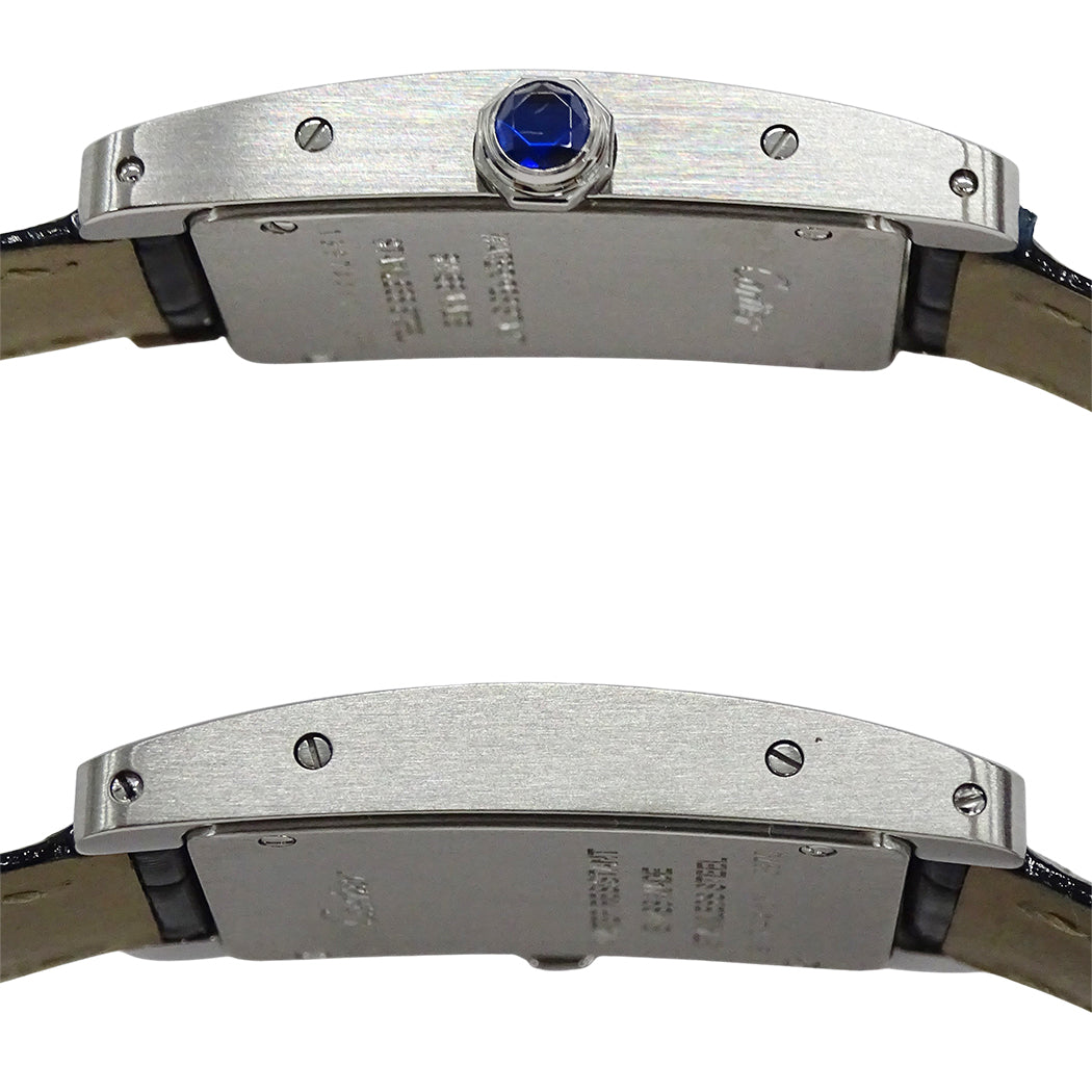 Cartier カルティエ タンクアメリカン SM WSTA0016 レディース 腕時計 クオーツ QZ ステンレス レザー 磨き済み【中古】