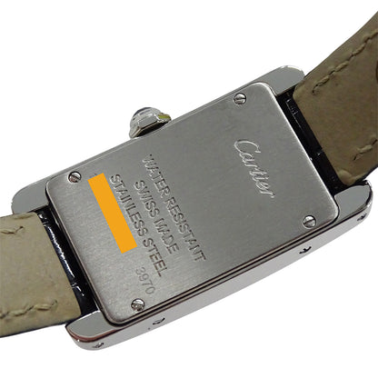 Cartier カルティエ タンクアメリカン SM WSTA0016 レディース 腕時計 クオーツ QZ ステンレス レザー 磨き済み【中古】