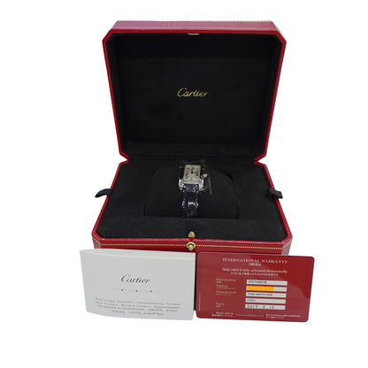 Cartier カルティエ タンクアメリカン SM WSTA0016 レディース 腕時計 クオーツ QZ ステンレス レザー 磨き済み【中古】
