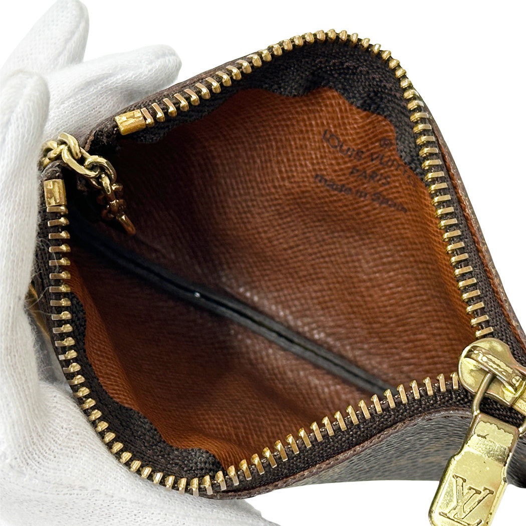 LOUIS VUITTON ルイ・ヴィトン ポシェット･クレ コインケース モノグラム ブラウン M62650 モノグラムキャンバス レディース メンズ 【中古】
