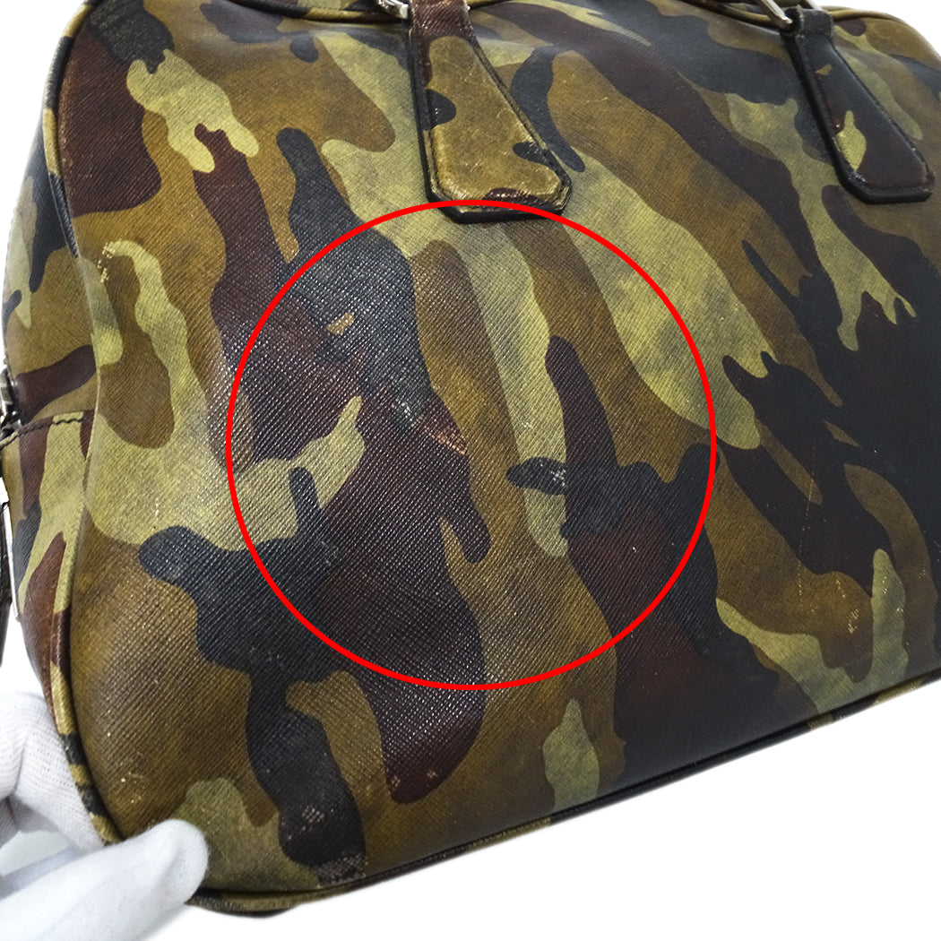 PRADA プラダ ハンドバッグ カーキ VA0662 レディース 【中古】