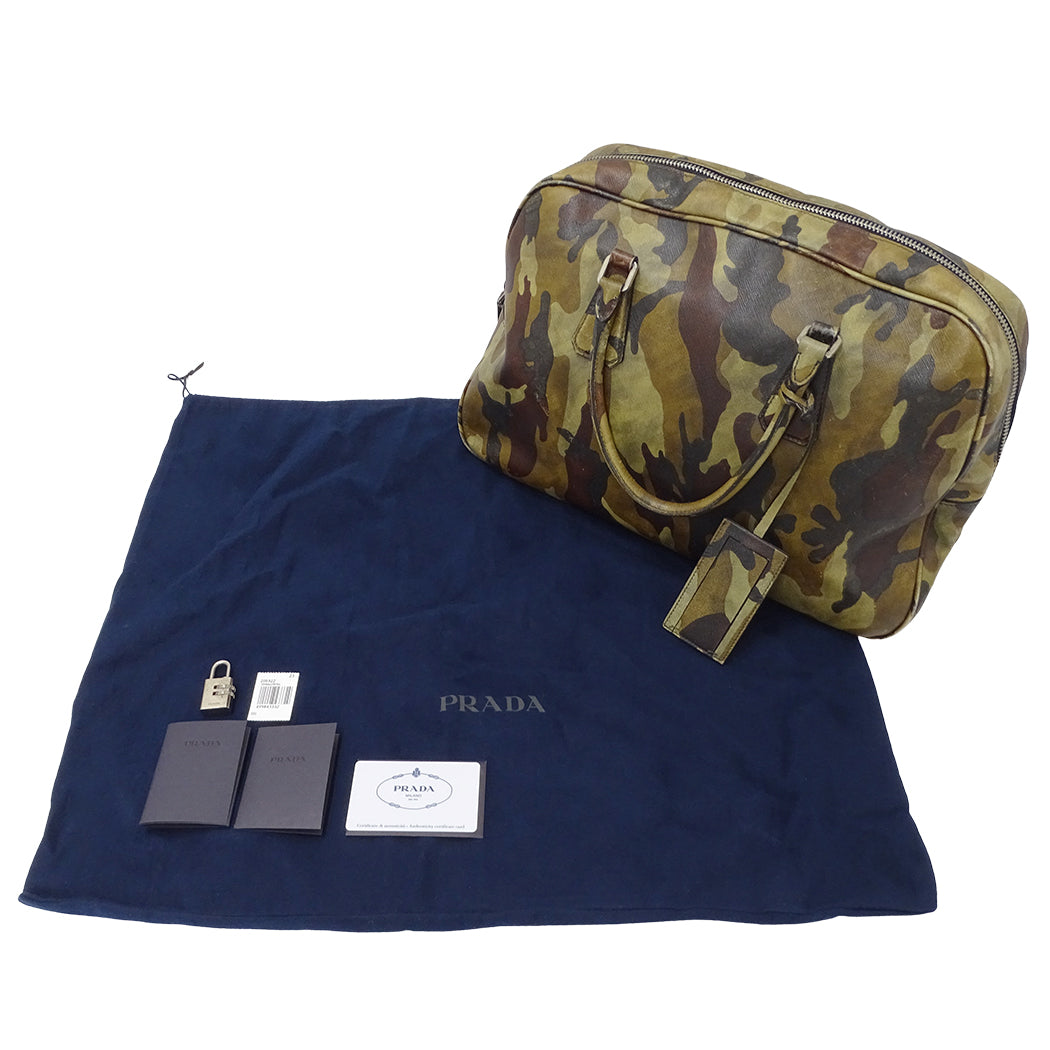 PRADA プラダ ハンドバッグ カーキ VA0662 レディース 【中古】