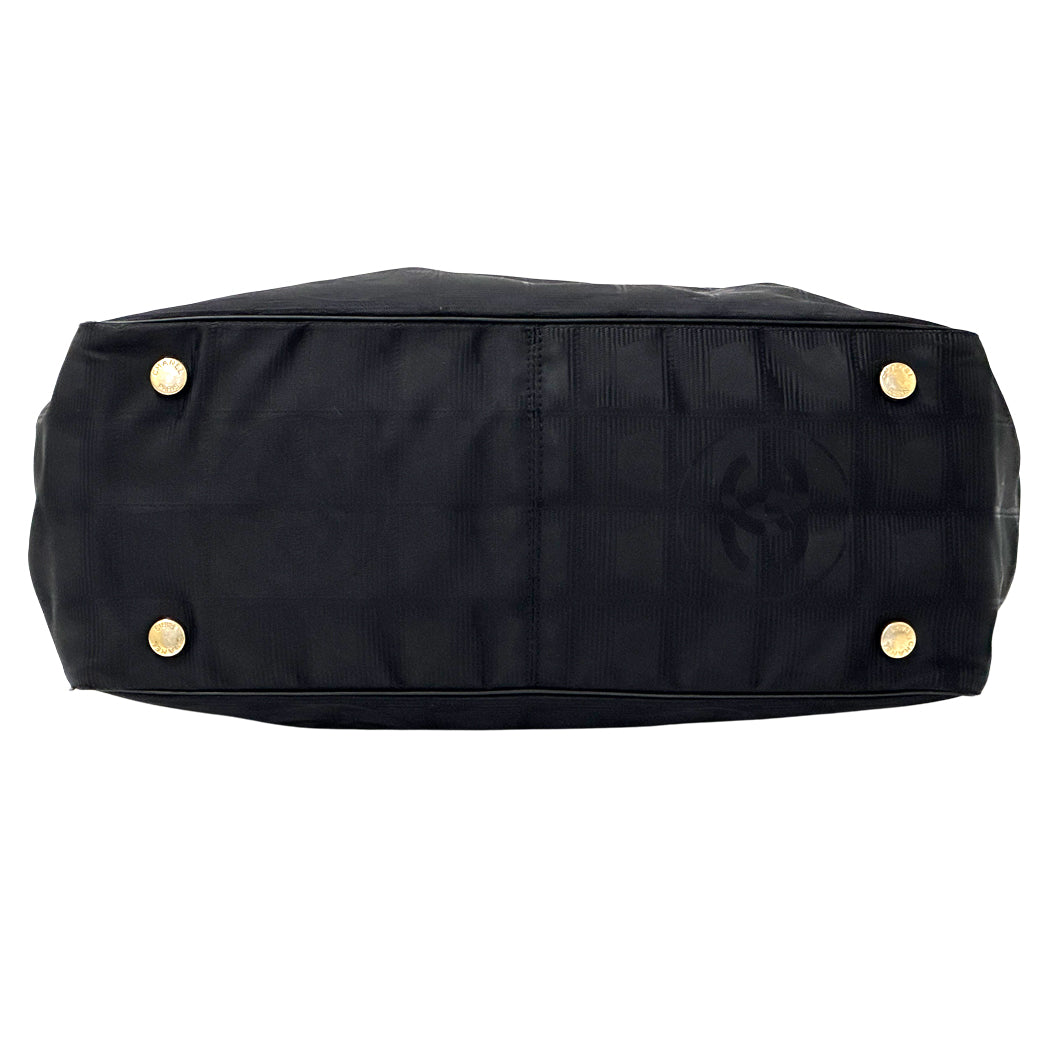 CHANEL シャネル トートバッグ ニュートラベル トートPM ブラック ゴールド金具 ナイロン レディース 【中古】