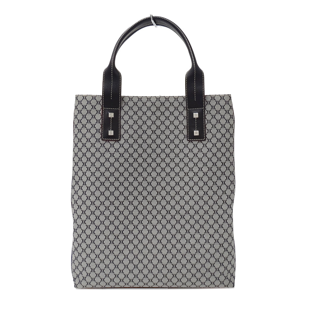 CELINE セリーヌ トートバッグ マカダム ブラック キャンバス レディース 【中古】