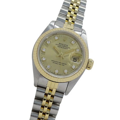 ROLEX ロレックス デイトジャスト 69173G E番 レディース 腕時計 自動巻き AT SS YG ダイヤモンド 磨き済み【中古】