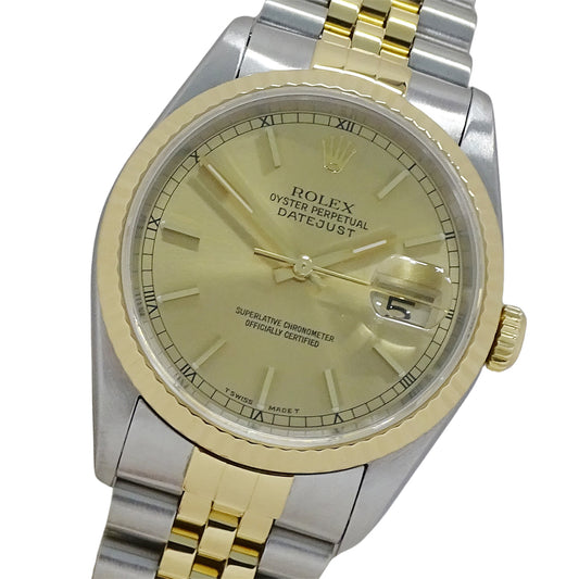 ROLEX ロレックス デイトジャスト 16233 T番 メンズ 腕時計 自動巻き AT SS YG 磨き済み【中古】