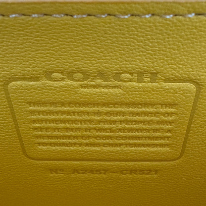 COACH コーチ ショルダーバッグ イエロー レザー レディース 【中古】