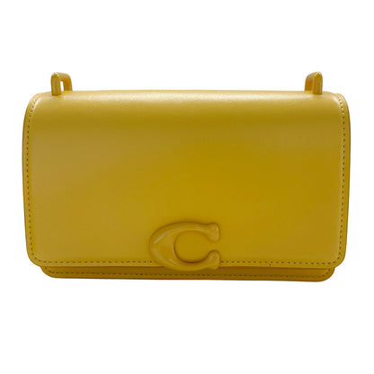 COACH コーチ ショルダーバッグ イエロー レザー レディース 【中古】