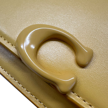 COACH コーチ ショルダーバッグ イエロー レザー レディース 【中古】