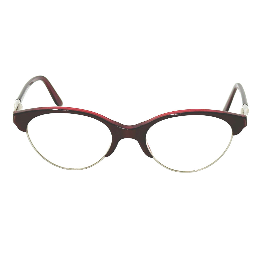 BVLGARI ブルガリ フォックス サングラス ボルドー クリア 50□19 140 レディース 【中古】