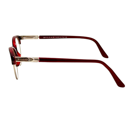 BVLGARI ブルガリ フォックス サングラス ボルドー クリア 50□19 140 レディース 【中古】