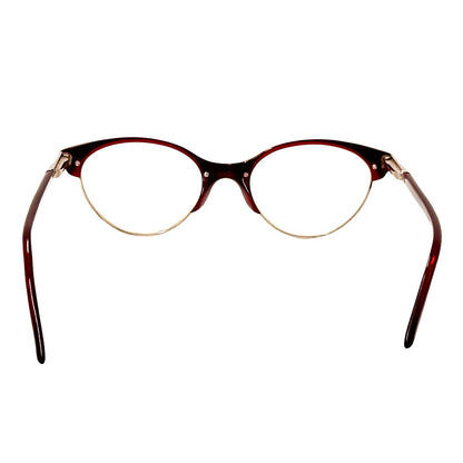 BVLGARI ブルガリ フォックス サングラス ボルドー クリア 50□19 140 レディース 【中古】