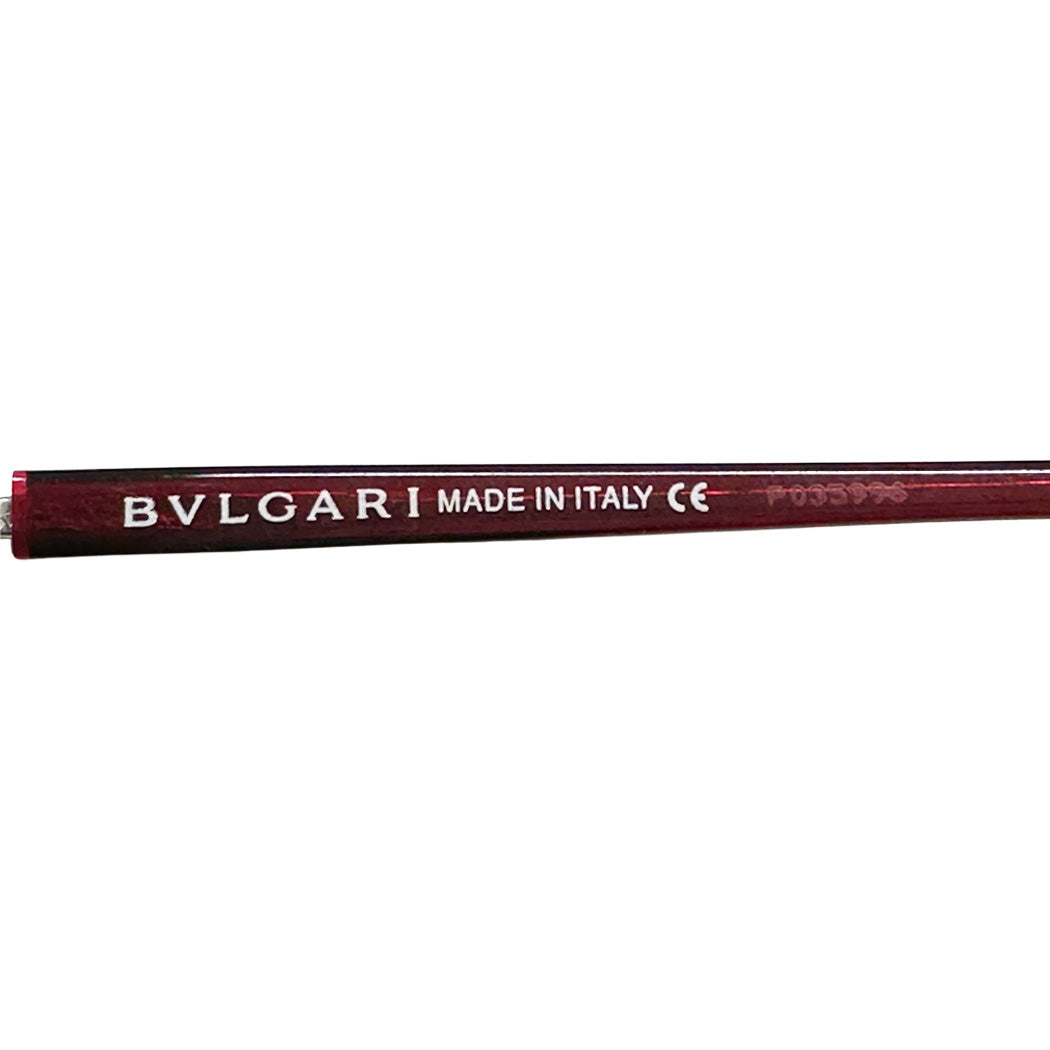 BVLGARI ブルガリ フォックス サングラス ボルドー クリア 50□19 140 レディース 【中古】