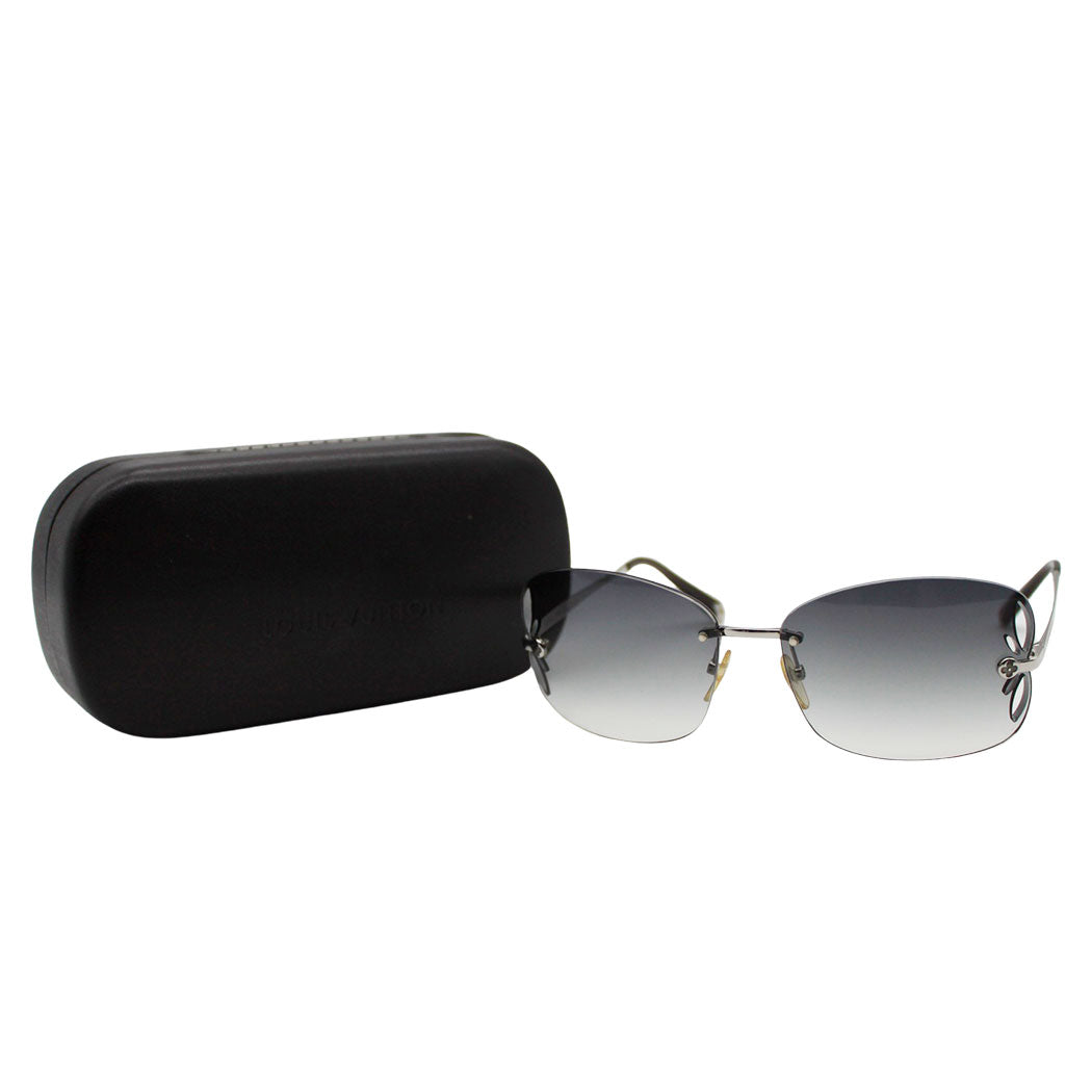 LOUIS VUITTON ルイ・ヴィトン リリー ティアドロップ サングラス グレー Z0308U メタル メンズ 【中古】