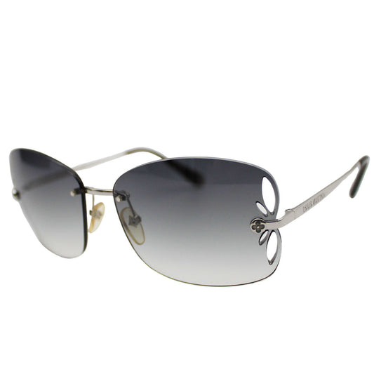 LOUIS VUITTON ルイ・ヴィトン リリー ティアドロップ サングラス グレー Z0308U メタル メンズ 【中古】