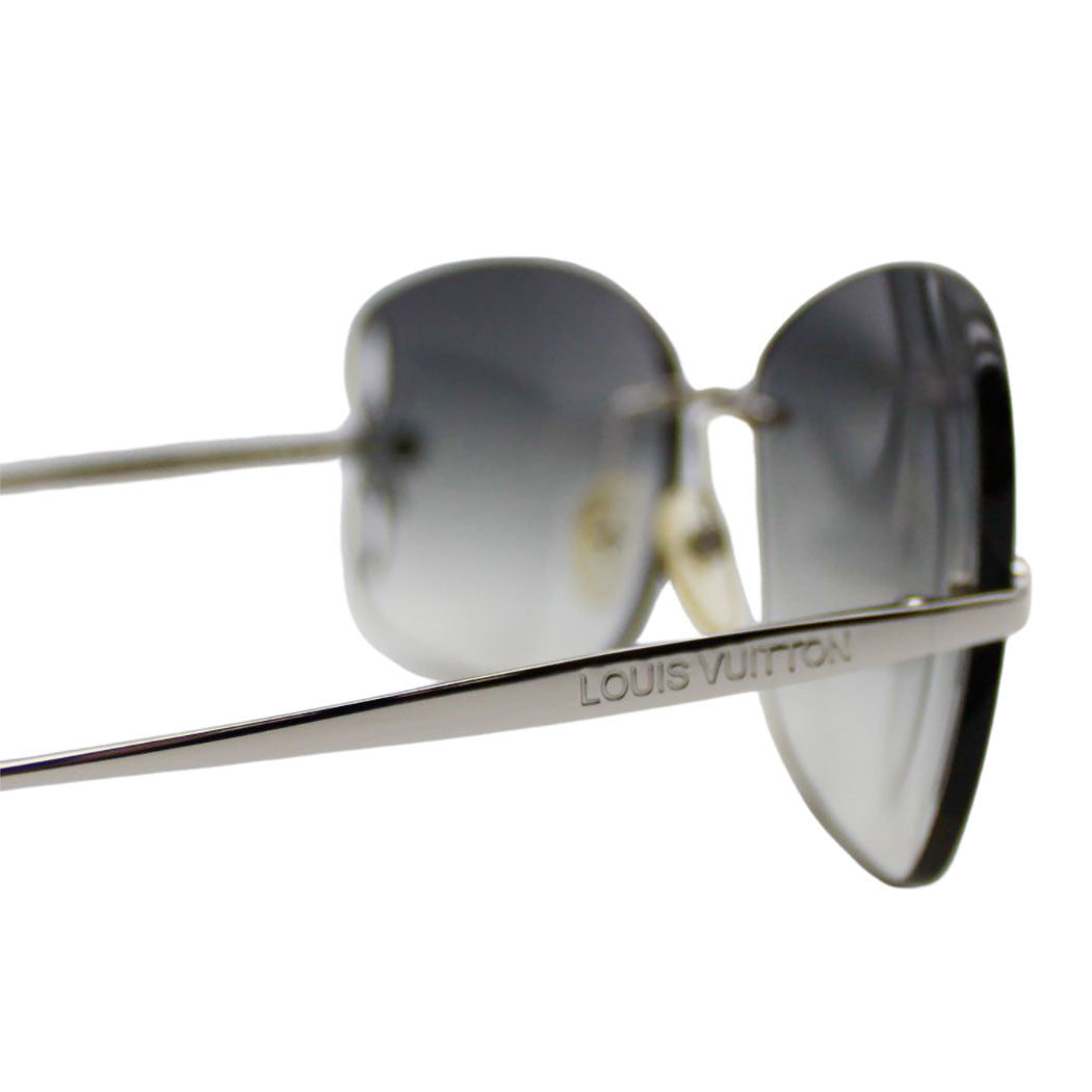 LOUIS VUITTON ルイ・ヴィトン リリー ティアドロップ サングラス グレー Z0308U メタル メンズ 【中古】