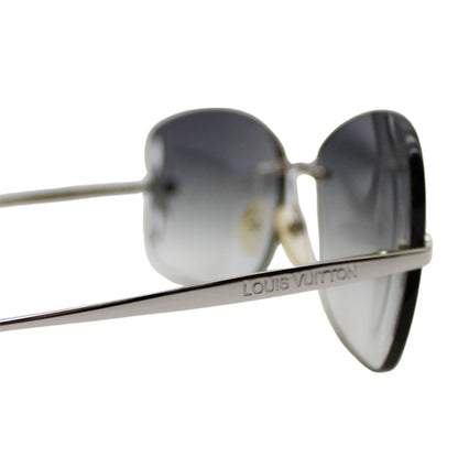 LOUIS VUITTON ルイ・ヴィトン リリー ティアドロップ サングラス グレー Z0308U メタル メンズ 【中古】