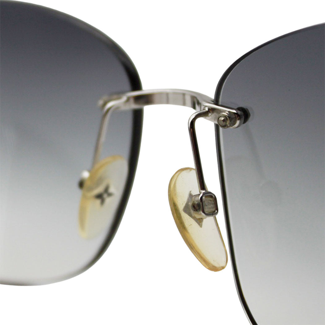 LOUIS VUITTON ルイ・ヴィトン リリー ティアドロップ サングラス グレー Z0308U メタル メンズ 【中古】