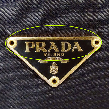 PRADA プラダ ハンドバッグ ダークブラウン ナイロン レディース 【中古】