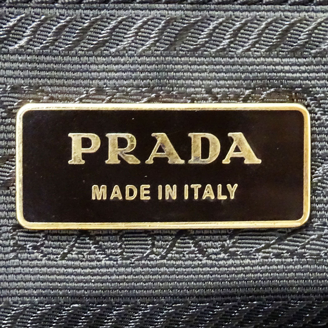 PRADA プラダ ハンドバッグ ダークブラウン ナイロン レディース 【中古】