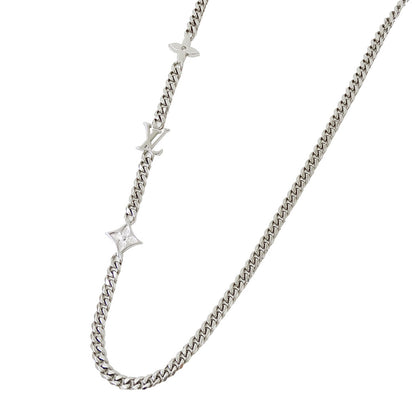 LOUIS VUITTON ルイ・ヴィトン ネックレス･モノグラム ロウ ネックレス メタル シルバー メンズ M01490 【中古】