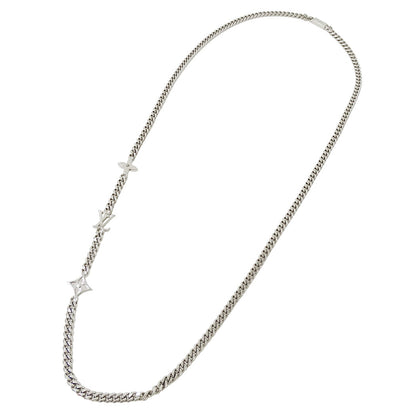 LOUIS VUITTON ルイ・ヴィトン ネックレス･モノグラム ロウ ネックレス メタル シルバー メンズ M01490 【中古】