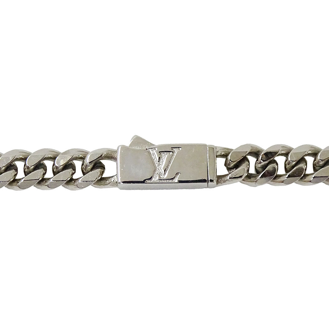 LOUIS VUITTON ルイ・ヴィトン ネックレス･モノグラム ロウ ネックレス メタル シルバー メンズ M01490 【中古】