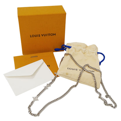 LOUIS VUITTON ルイ・ヴィトン ネックレス･モノグラム ロウ ネックレス メタル シルバー メンズ M01490 【中古】