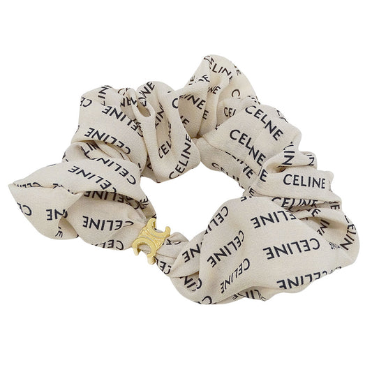 CELINE セリーヌ その他アクセサリー トリオンフ シルク ベージュ レディース 【中古】