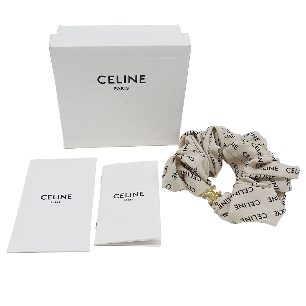CELINE セリーヌ その他アクセサリー トリオンフ シルク ベージュ レディース 【中古】