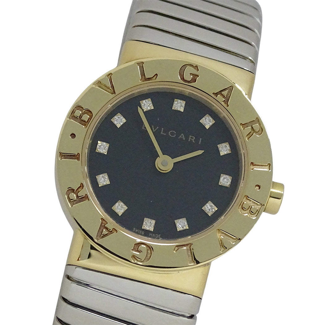 BVLGARI ブルガリ ブルガリブルガリ トゥボガス BB232T レディース 腕時計 クオーツ QZ 750YG 18K SS 磨き済み【中古】