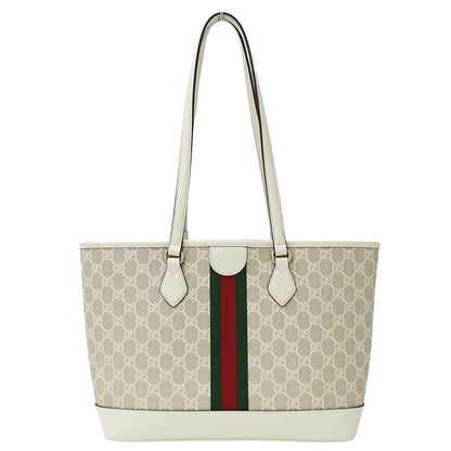 GUCCI グッチ オフィディア ミディアム トートバッグ ベージュ ホワイト 836849 GGスプリームキャンバス レディース 【中古】